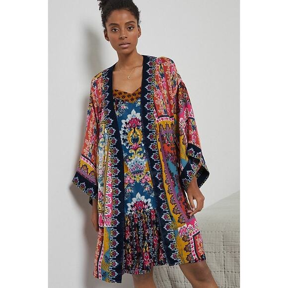 Anthropologie Zadie Velvet Slip Babydoll Dress Women's Large Festival Artsy Boho - Picture 2 of 12